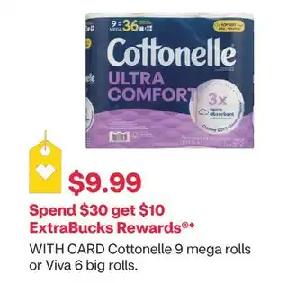 CVS Cottonelle 9 mega rolls or Viva 6 big rolls offer