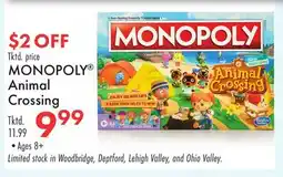 Boscov's MONOPOLY Animal Crossing offer