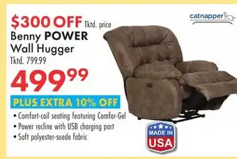 Boscov's Benny POWER Wall Hugger offer