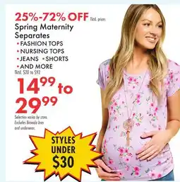 Boscov's Spring Maternity Separates offer