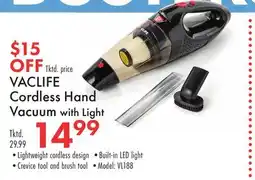 Boscov's VACLIFE Cordless Hand Vacuum with Light offer