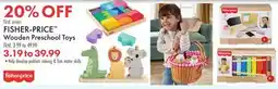 Boscov's FISHER-PRICE Wooden Preschool Toys offer