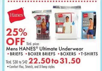 Boscov's Mens HANES Ultimate Underwear offer