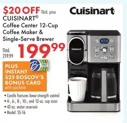 Boscov's CUISINART Coffee Center 12-Cup Coffee Maker & Single-Serve Brewer offer