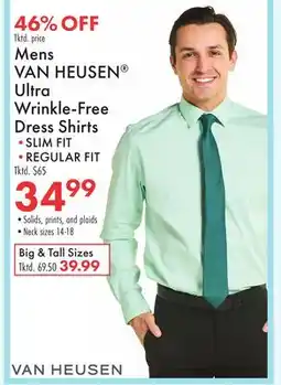 Boscov's Mens VAN HEUSEN Ultra Wrinkle-Free Dress Shirts offer