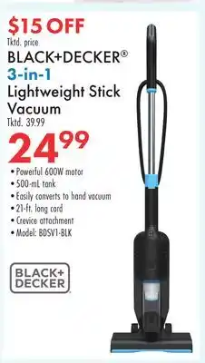 Boscov's BLACK + DECKER 3-in-1 Lightweight Stick Vacuum offer