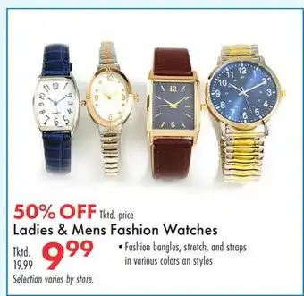 Boscov's Ladies & Mens Fashion Watches offer