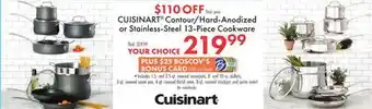 Boscov's CUISINART Contour/Hard-Anodized or Stainless-Steel 13-Piece Cookware offer