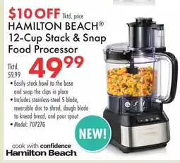 Boscov's HAMILTON BEACH 12-Cup Stack & Snap Food Processor offer