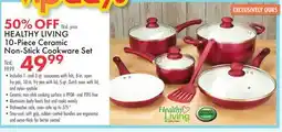 Boscov's HEALTHY LIVING 10-Piece Ceramic Non-Stick Cookware Set offer