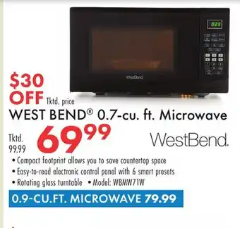 Boscov's WEST BEND 0.7-cu. ft. Microwave offer