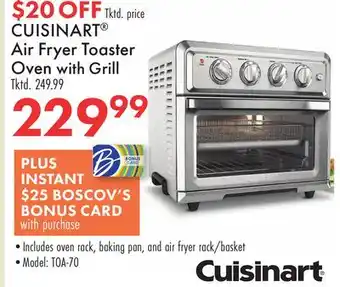 Boscov's CUISINART Air Fryer Toaster Oven with Grill offer