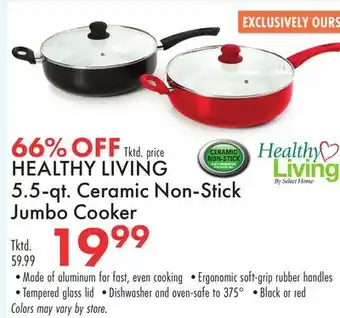 Boscov's HEALTHY LIVING 5.5-qt. Ceramic Non-Stick Jumbo Cooker offer