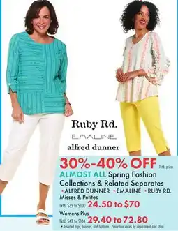 Boscov's ALMOST ALL Spring Fashion Collections & Related Separates offer