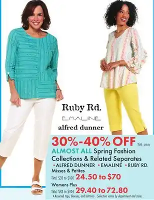 Boscov's ALMOST ALL Spring Fashion Collections & Related Separates offer