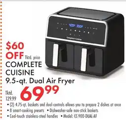 Boscov's COMPLETE CUISINE 9.5-qt. Dual Air Fryer offer