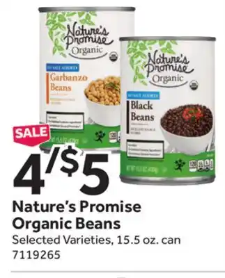 Stop&Shop Nature's Promise Organic Beans offer