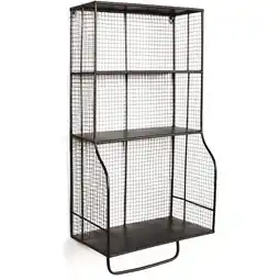 Walmart Linon Wall Mount Metal Storage Organizer in Distressed Black offer