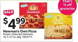 Stop&Shop Newman's Own Pizza offer