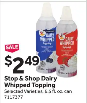 Stop&Shop Stop & Shop Dairy Whipped Topping offer