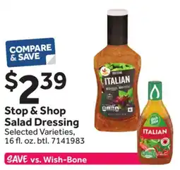 Stop&Shop Stop & Shop Salad Dressing offer