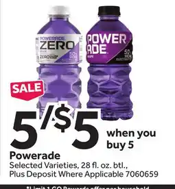 Stop&Shop Powerade offer