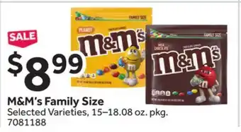 Stop&Shop M&M's Family Size offer