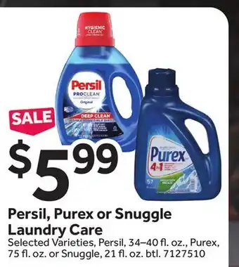 Stop&Shop Persil, Purex or Snuggle Laundry Care offer