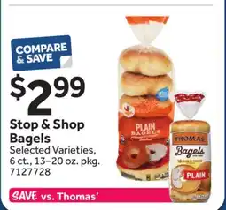 Stop&Shop Stop & Shop Bagels offer