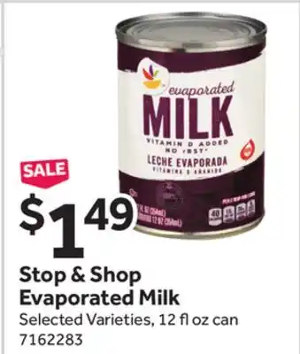 Stop&Shop Stop & Shop Evaporated Milk offer