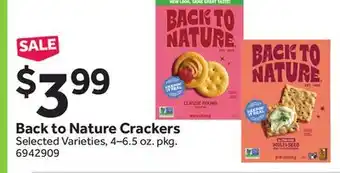 Stop&Shop Back to Nature Crackers offer