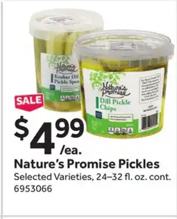 Stop&Shop Nature's Promise Pickles offer