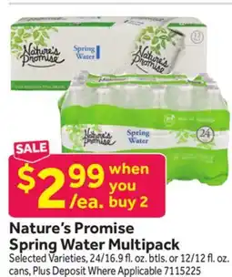 Stop&Shop Nature's Promise Spring Water Multipack offer