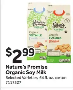 Stop&Shop Nature's Promise Organic Soy Milk offer