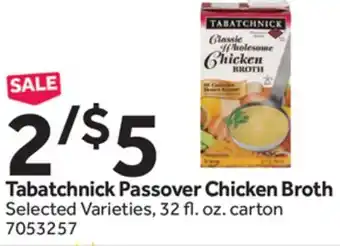 Stop&Shop Tabatchnick Passover Chicken Broth offer