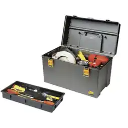 Walmart Plano Molding 701-001 Toolbox with Tray 21-5/16L x 12-1/2W x 13-1/2H Gray offer