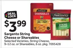 Stop&Shop Sargento String Cheese or Shareables offer