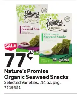 Stop&Shop Nature's Promise Organic Seaweed Snacks offer