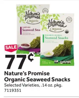 Stop&Shop Nature's Promise Organic Seaweed Snacks offer