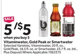 Stop&Shop Vitaminwater, Gold Peak or Smartwater offer