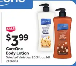 Stop&Shop CareOne Body Lotion offer