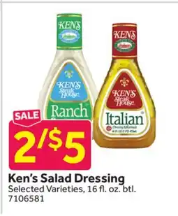 Stop&Shop Ken's Salad Dressing offer