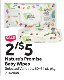 Stop&Shop Nature's Promise Baby Wipes offer