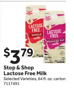 Stop&Shop Stop & Shop Lactose Free Milk offer