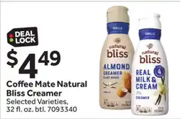 Stop&Shop Coffee Mate Natural Bliss Creamer offer