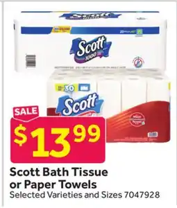 Stop&Shop Scott Bath Tissue or Paper Towels offer