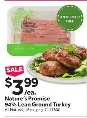 Stop&Shop Nature's Promise 94% Lean Ground Turkey offer