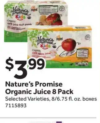 Stop&Shop Nature's Promise Organic Juice 8 Pack offer