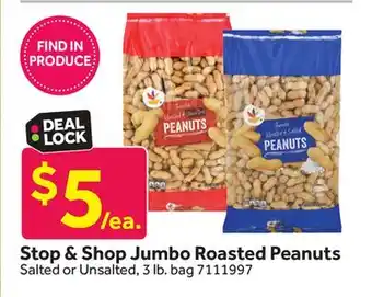 Stop&Shop Stop & Shop Jumbo Roasted Peanuts offer