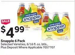 Stop&Shop Snapple 6 Pack offer